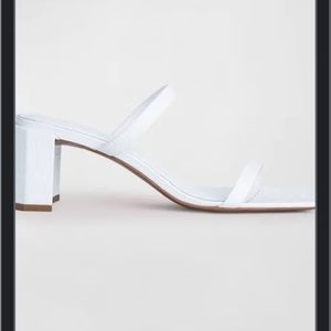 billini white strap heel